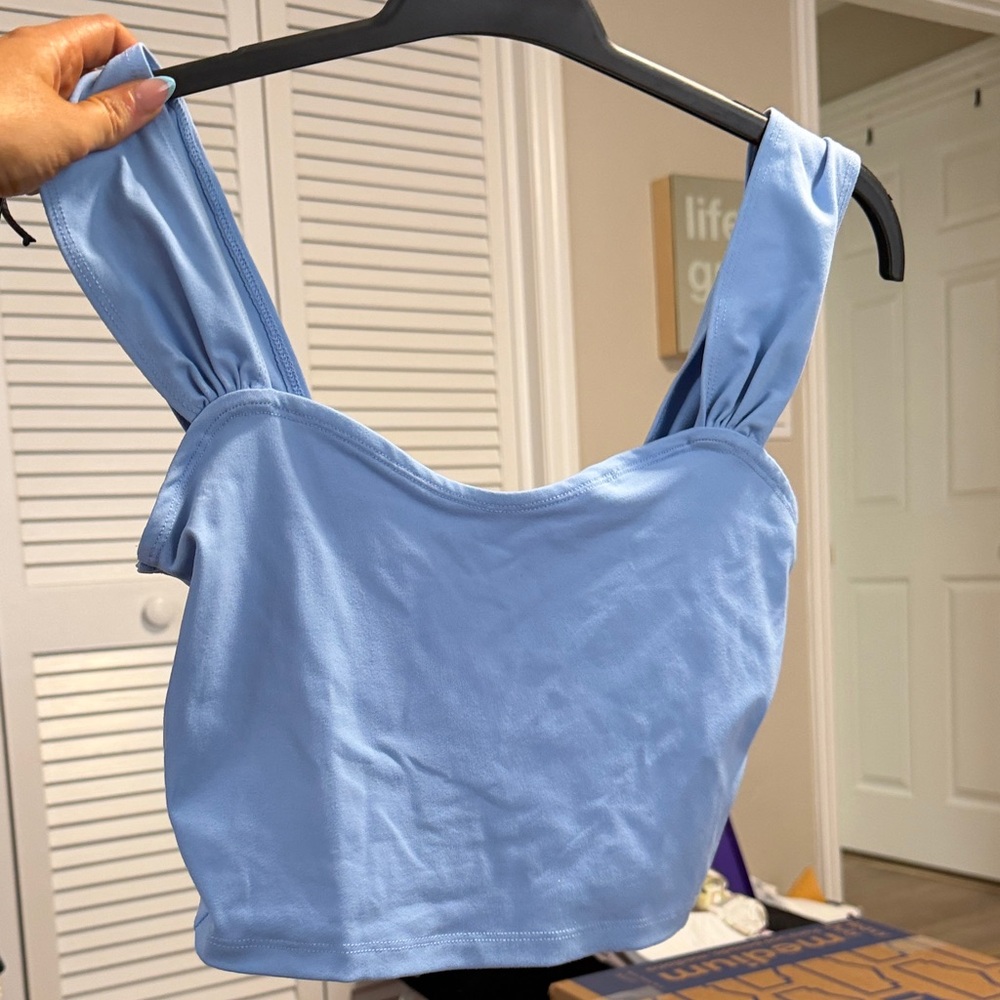 Abercrombie & Fitch Sky Blue Crop Top